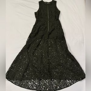 A.L.C Black Pattern Knit Zippered Dress